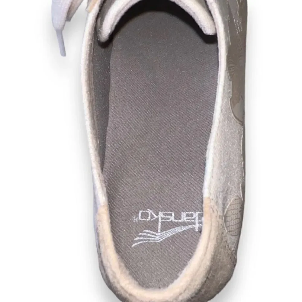 Dansko‎ Olisa Floral Print Sneakers Beige/Tan 47100303303 Women's 7.5-8